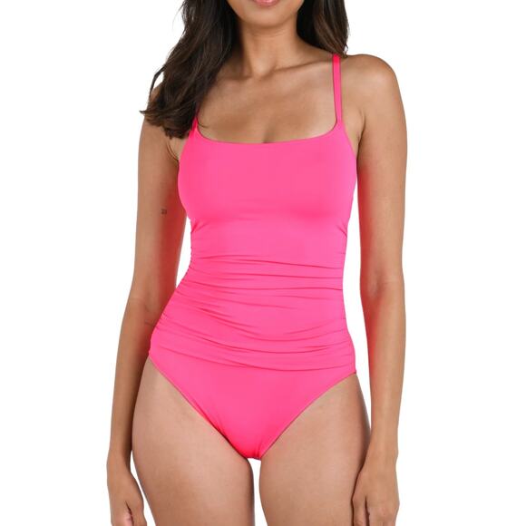 NWT La Blanca Island Goddess Lingerie One Piece - Bright Pink size-4 - Picture 1 of 7